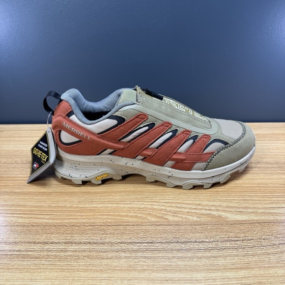 Merrell Shoes Men US 8 Moab‎ Speed Zip Gore-Tex 1TRL Clay/Coyote Trail Running - Picture 1 of 7